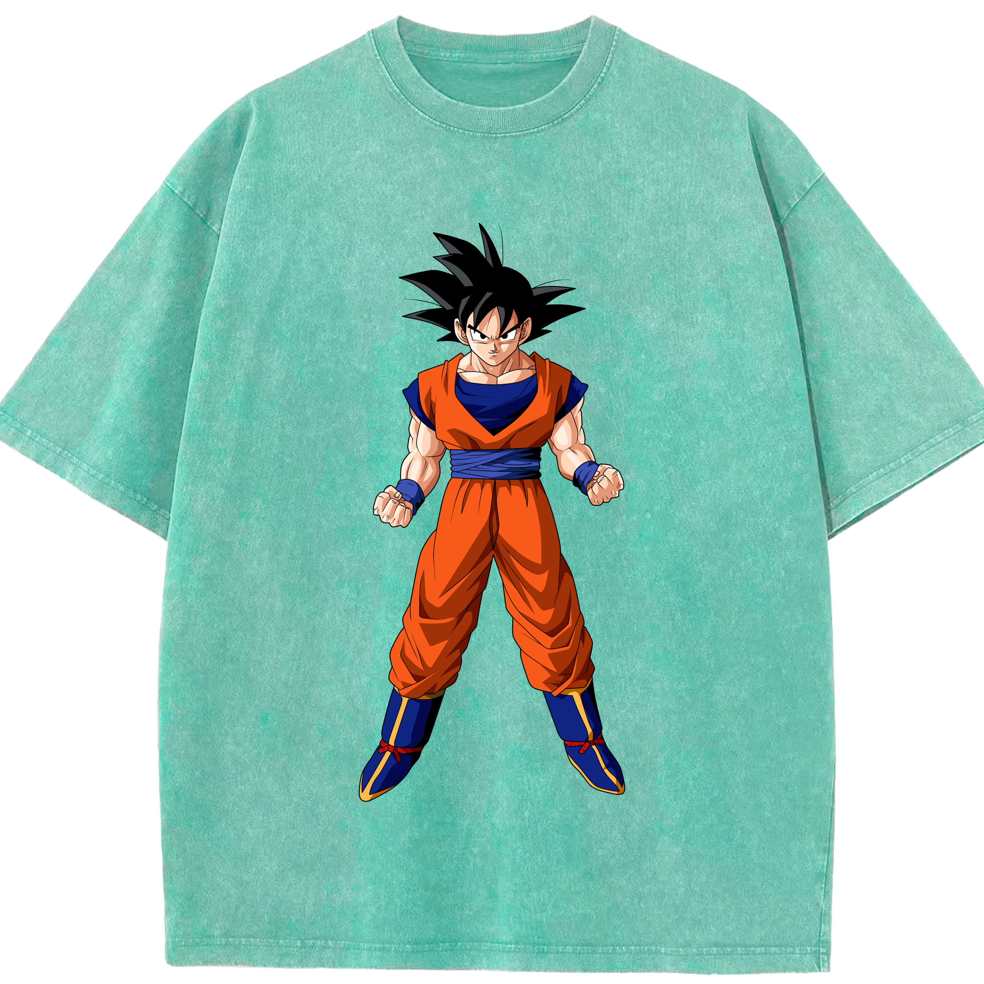 （画像用） ドラゴンボール 孫悟空（そん ごくう）Son Goku カカロット DRAGON BALL Kakarotto 綿100% ヴィンテージ風 半袖Tシャツ（フロントプリント）